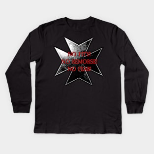 Templar Vow - No Pity! No Remorse! No Fear! Kids Long Sleeve T-Shirt